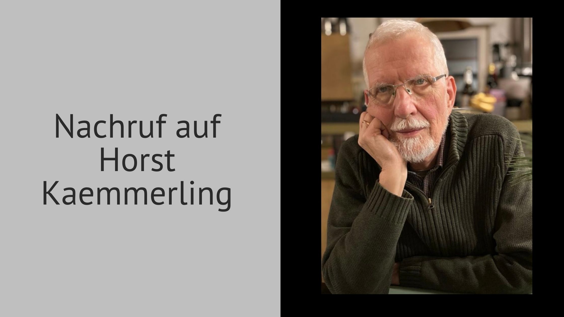 Nachruf auf Horst Kaemmerling